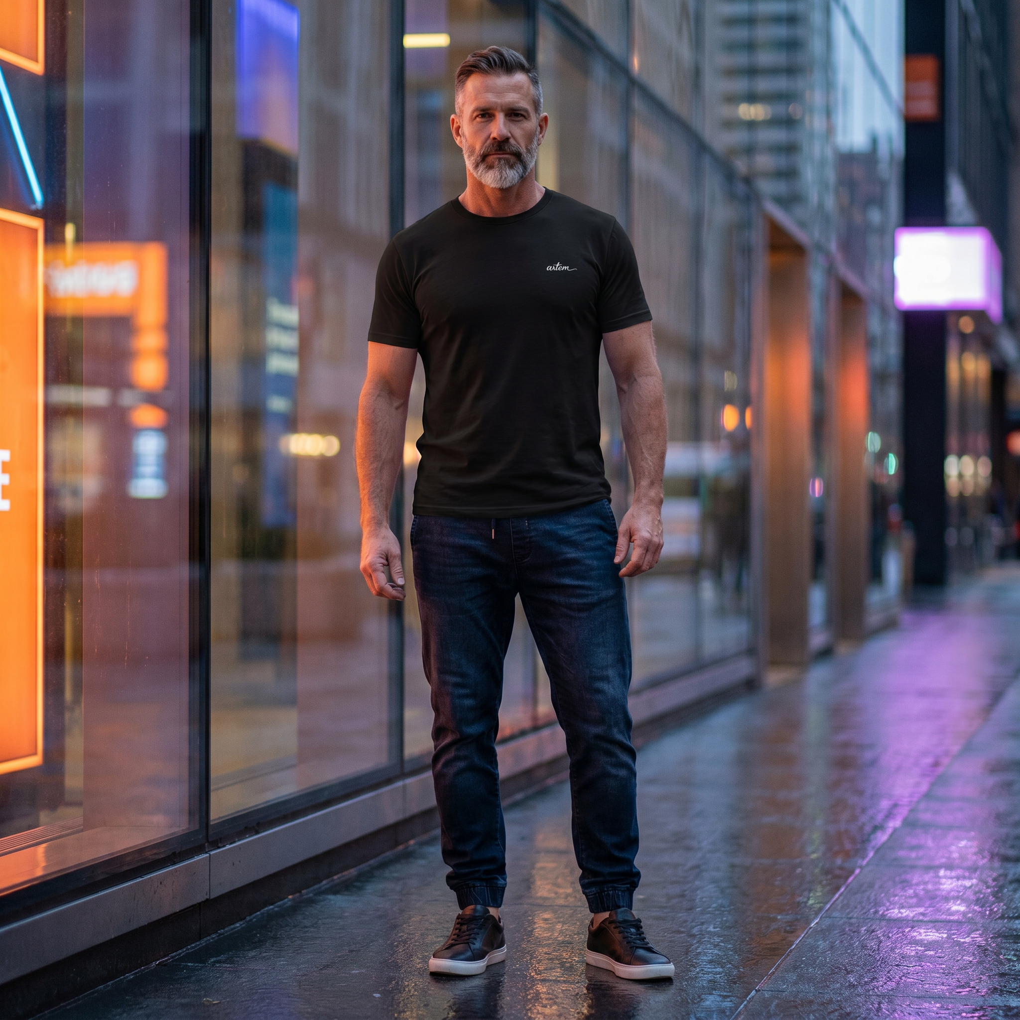 Artem Premium // handwritten Logo // Enganliegendes Herren T-Shirt