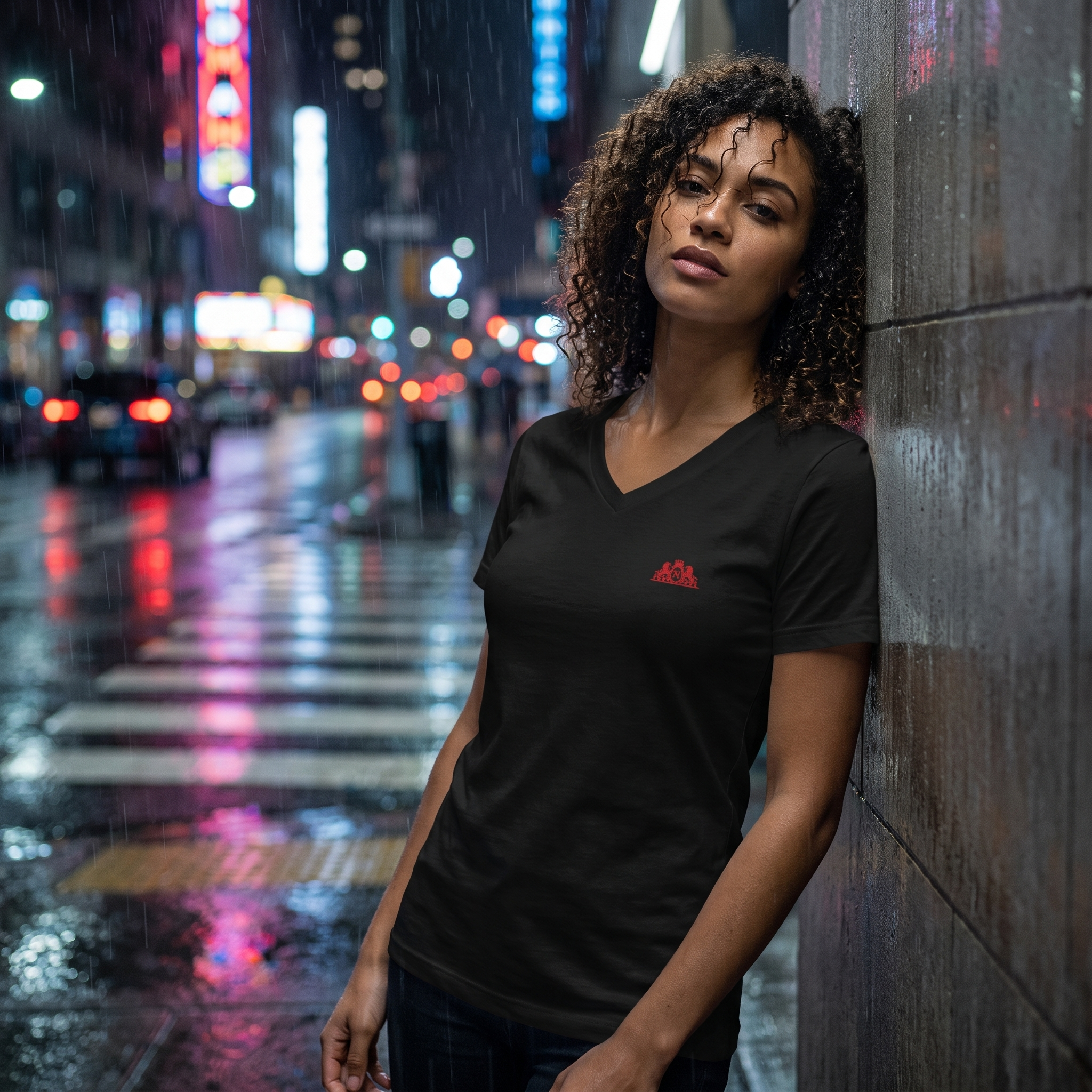 Damen V-Ausschnitt T-Shirt