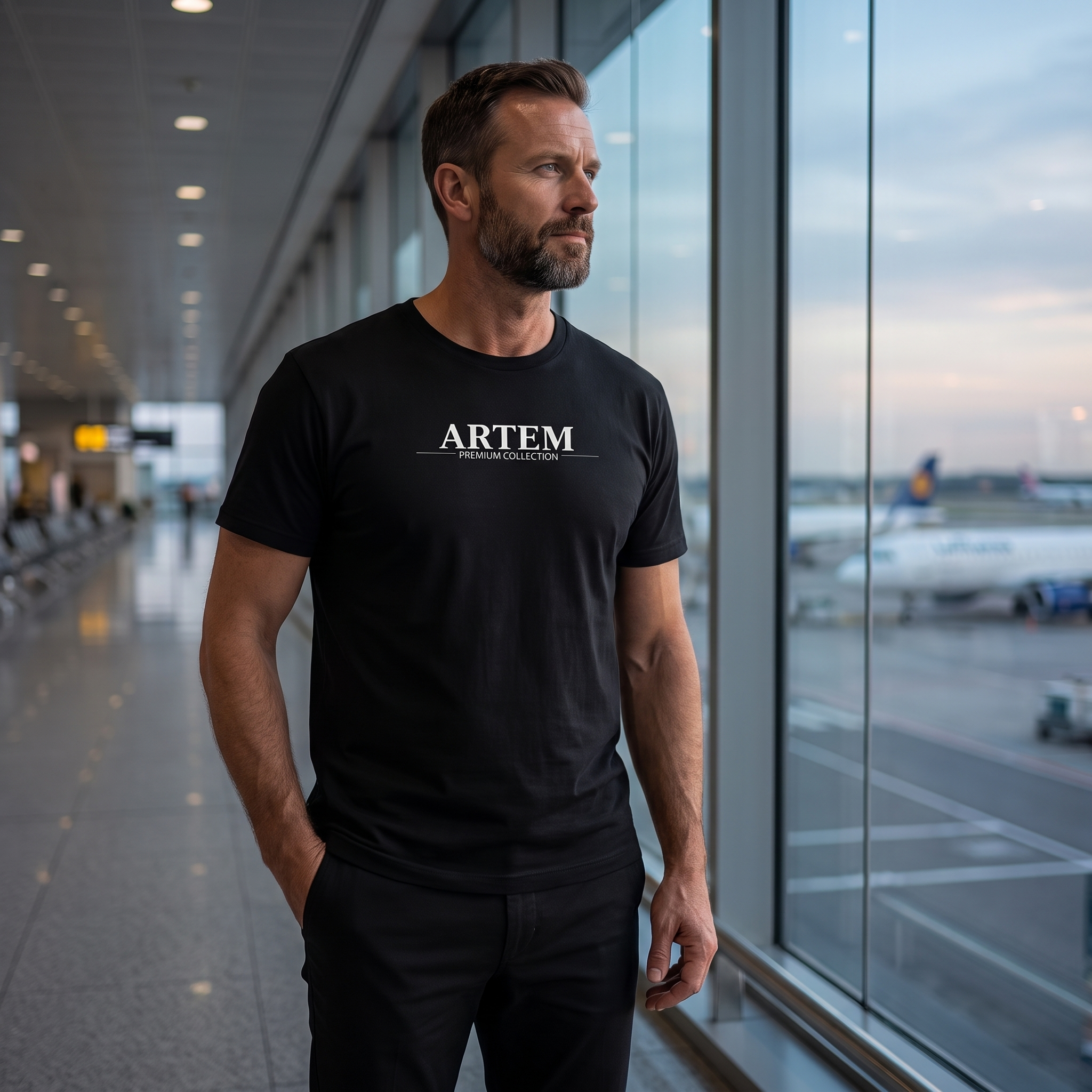 Herren T-Shirt // Artem Premium Collection // All Black