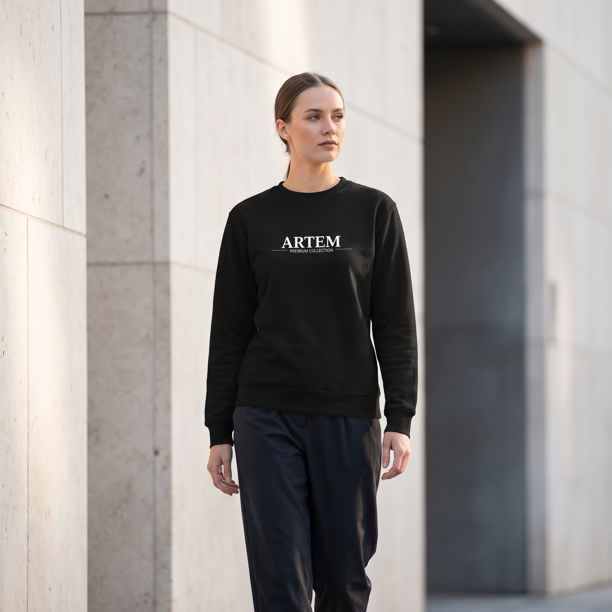 Unisex-Premium-Rundhalspullover // Artem Premium Collection // All Black