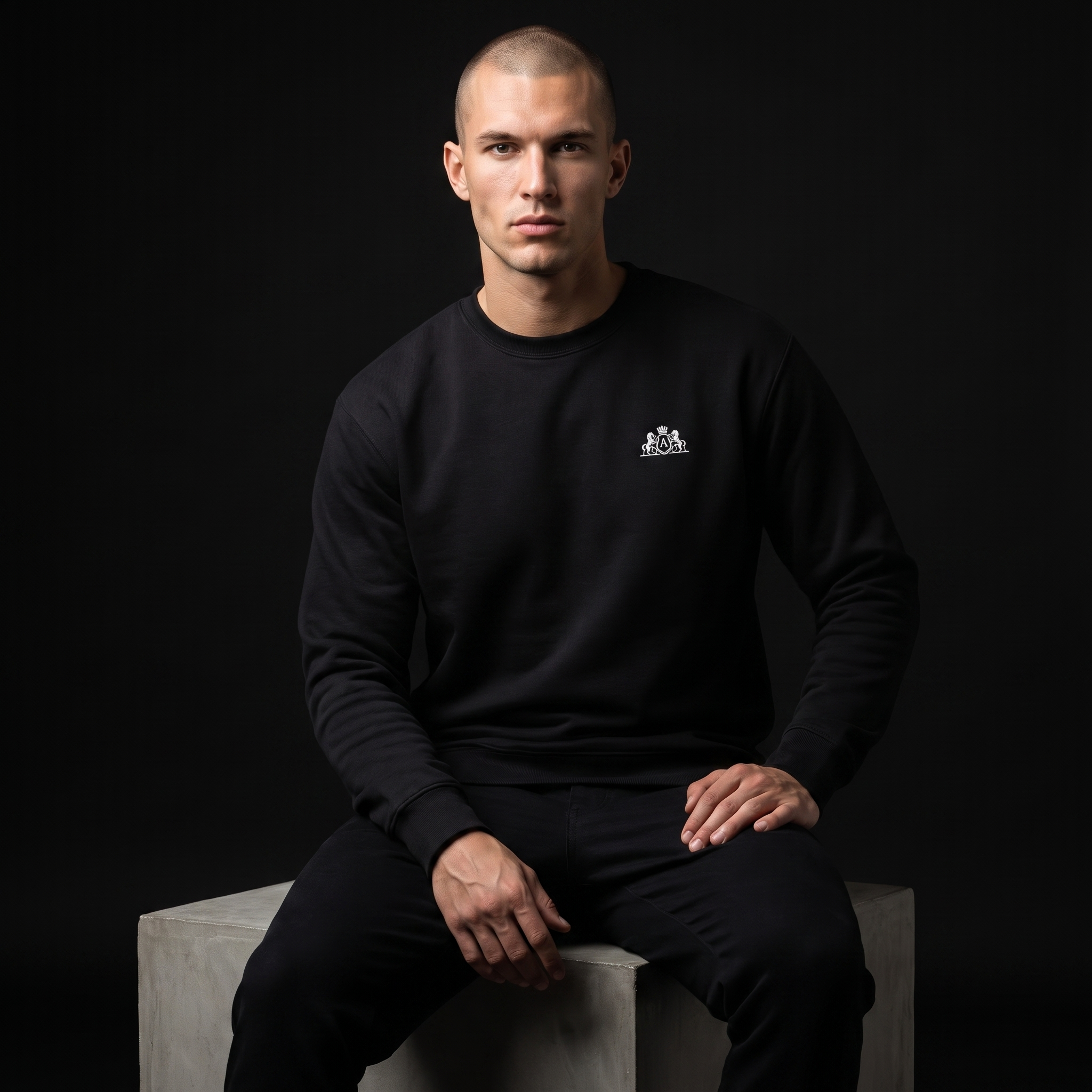 Unisex-Premium-Rundhalspullover // Artem Premium Collection // All Black