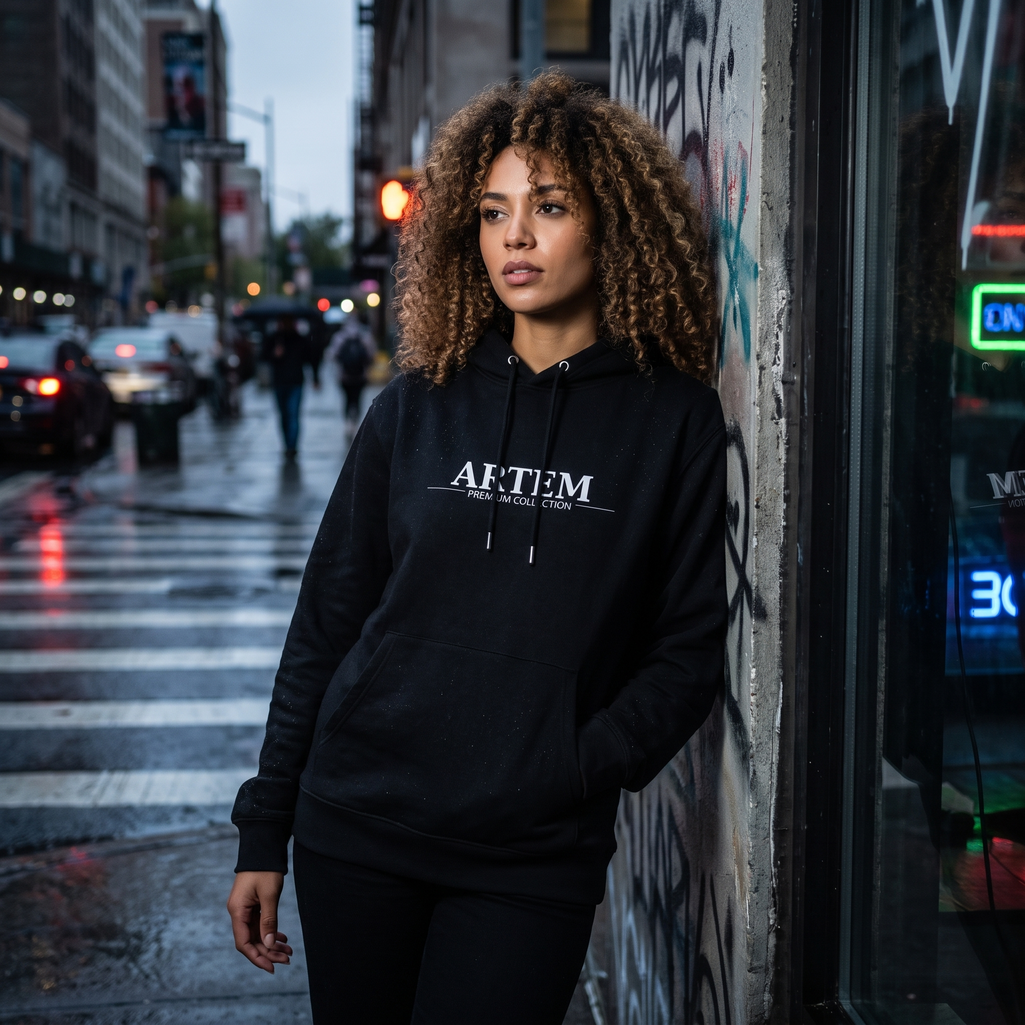 Unisex-Kapuzenpullover // Artem Premium Collection // All Black