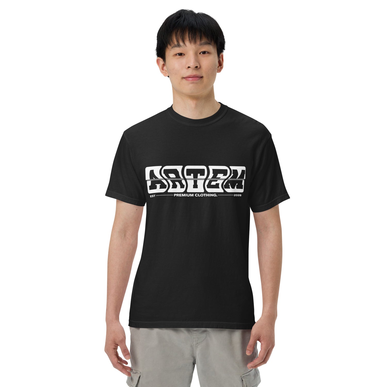 ARTEM Night Label Heavy Tee – Farbe Schwarz
