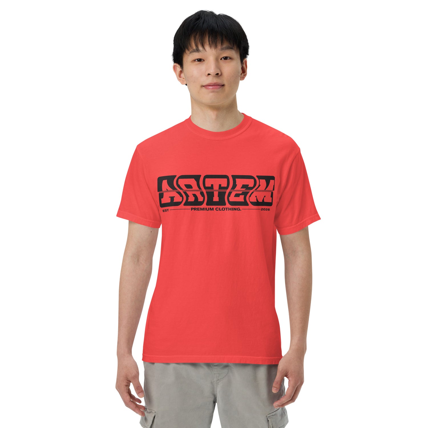 ARTEM Vertical Logo Heavy Tee – Farbe Paprika