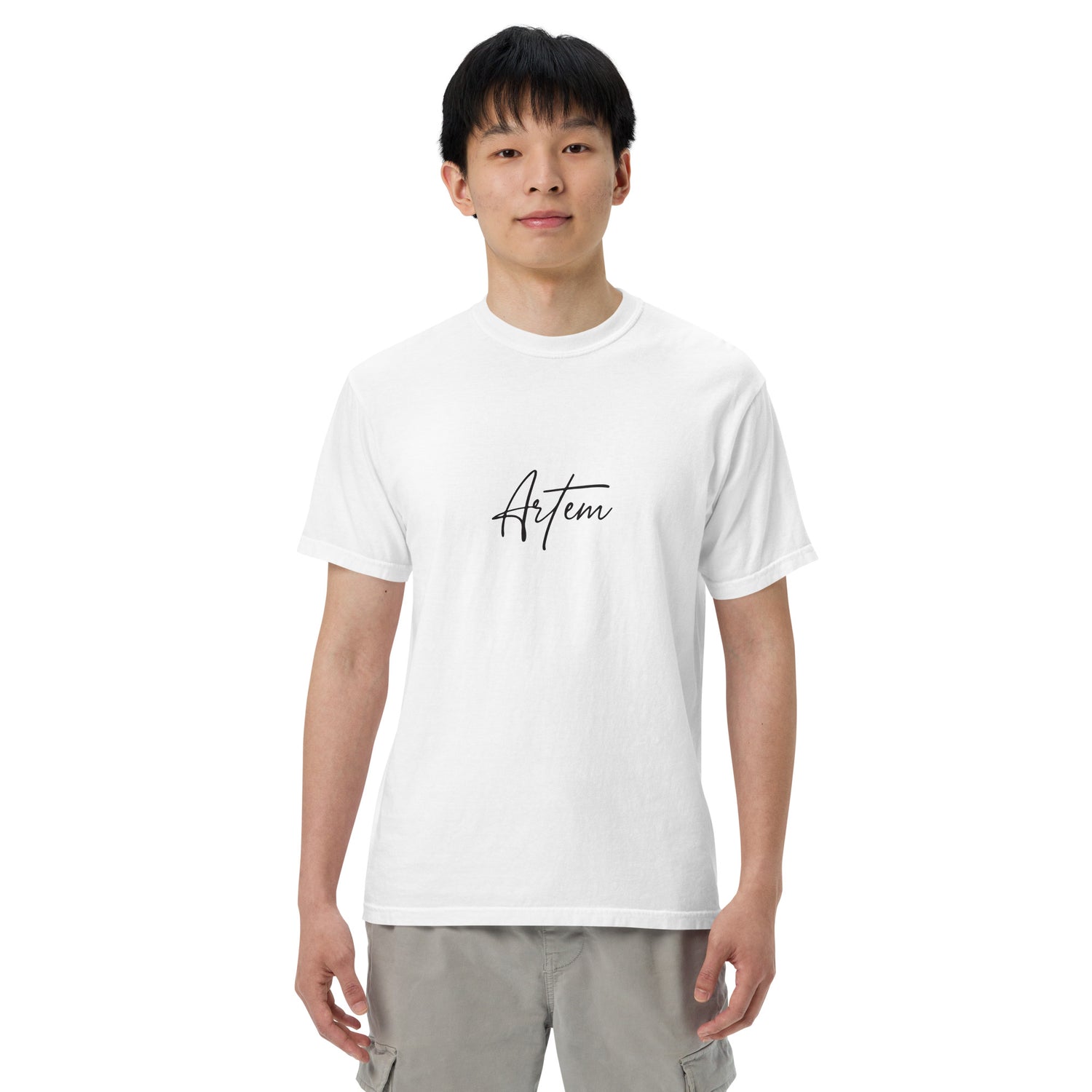 ARTEM Label Stack Heavy Tee – Farbe Paprika