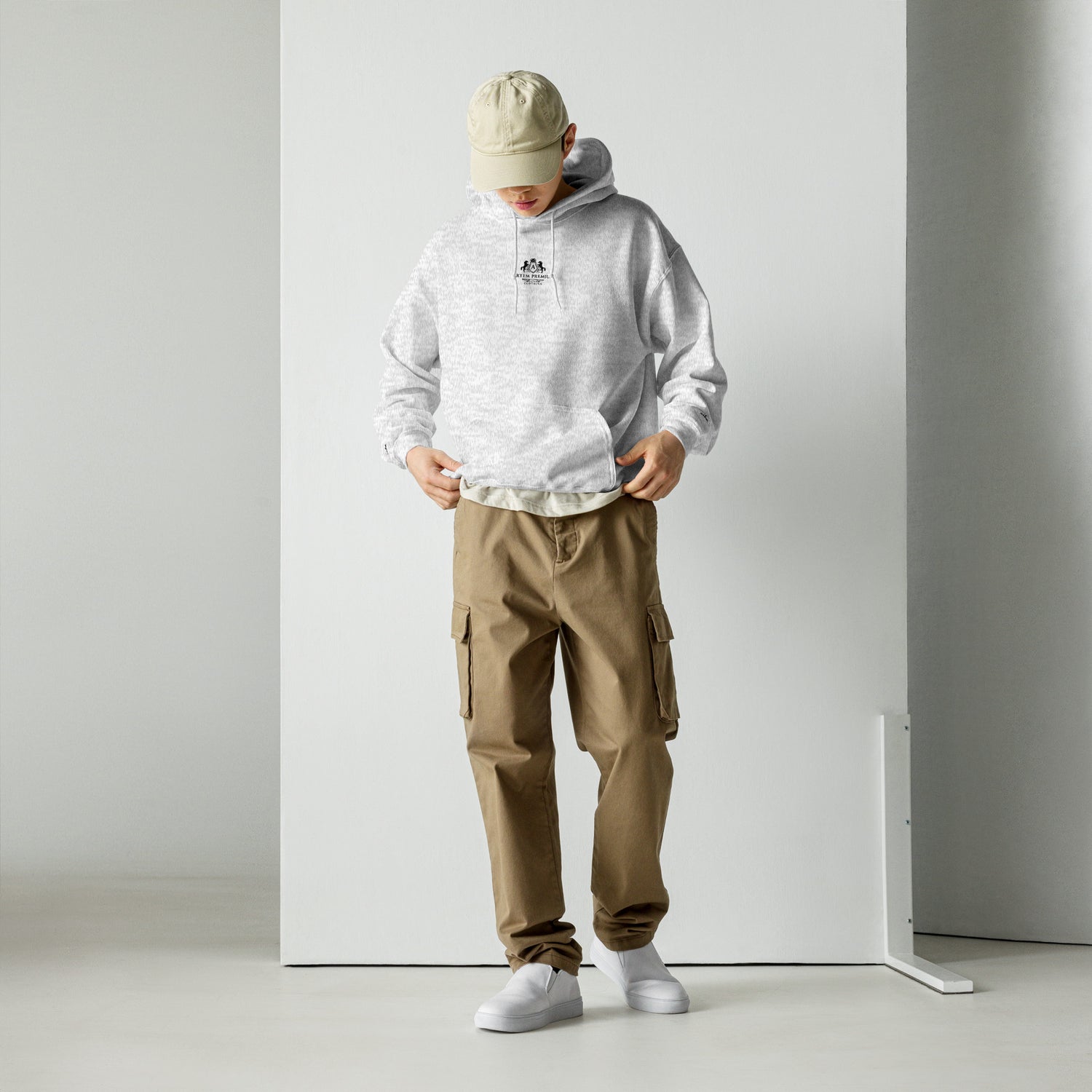 ARTEM Ash Crest Premium Hoodie – Farbe Asche