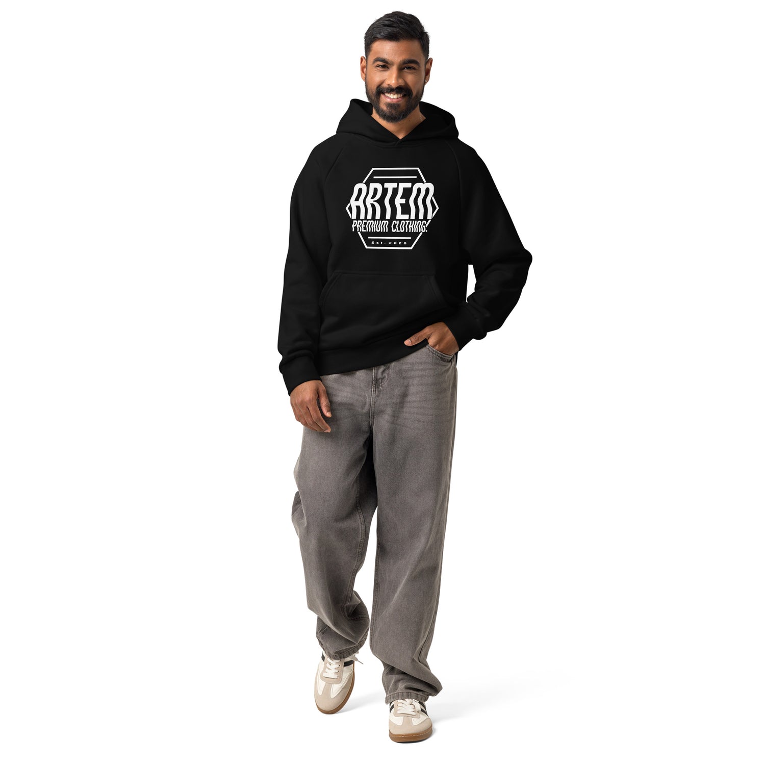 ARTEM Concrete Crest Heavy Hoodie – Farbe Schwarz