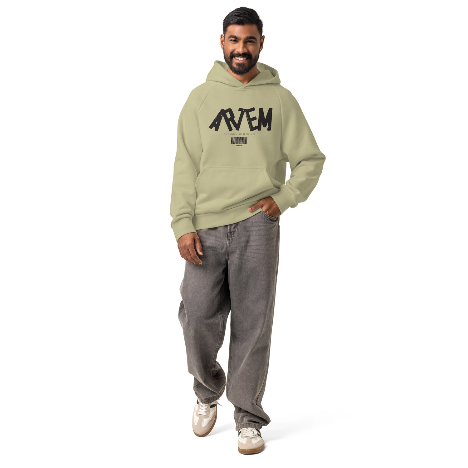 ARTEM Archive Mark Heavy Hoodie – Farbe Moss Gray