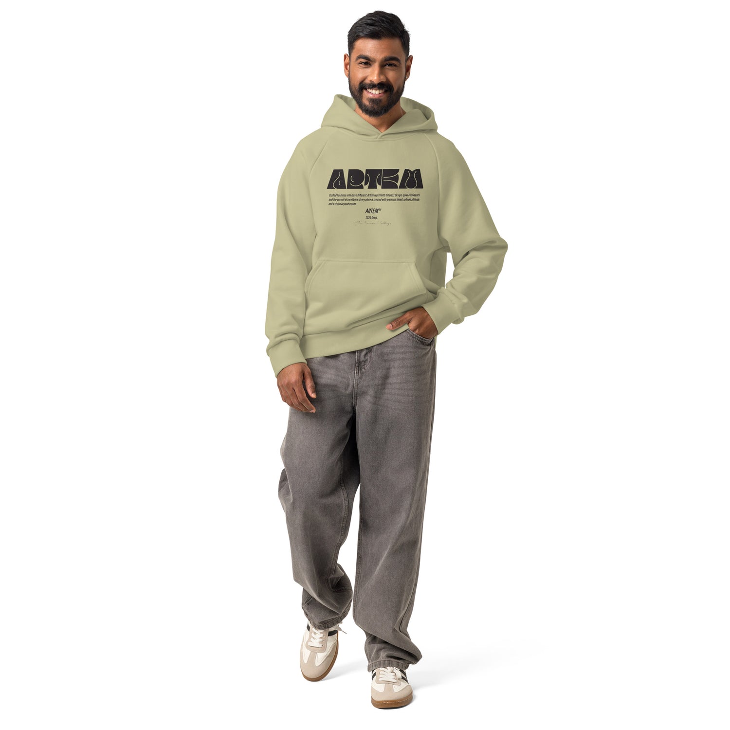 ARTEM Shield Mark Heavy Hoodie – Farbe Moss Gray