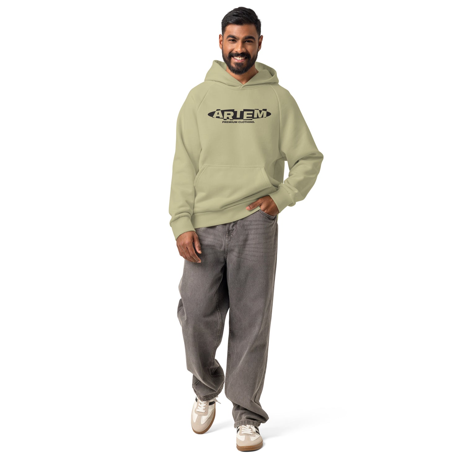 ARTEM Concrete Mark Heavy Hoodie – Farbe Moss Gray