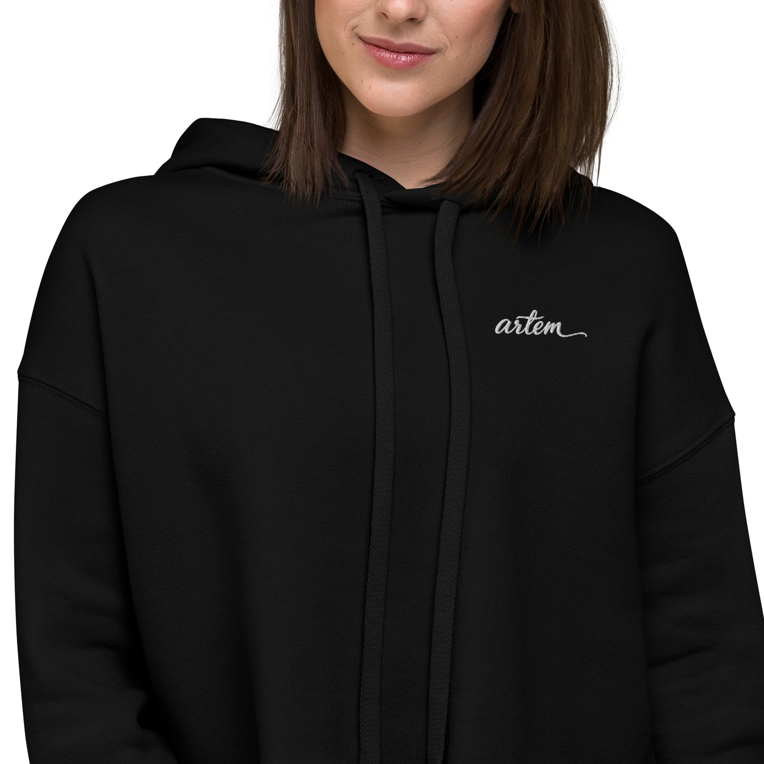 ARTEM Noir Crop Hoodie – Farbe Militärgrün